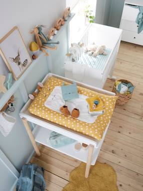 Housse De Matelas à Langer Pour Bébé - Taille ~82x41cm - Polyester + PVC, Doux Et Imperméable - Lavable