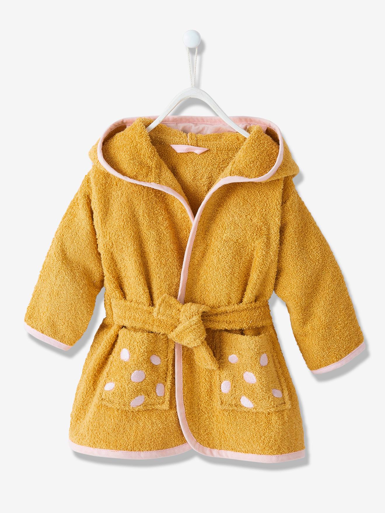 Peignoir Bébé Girafe En Peluche - Taille 6-24 Mois - Doux Et Chaud - Idéal Après Le Bain - 100% Polyester