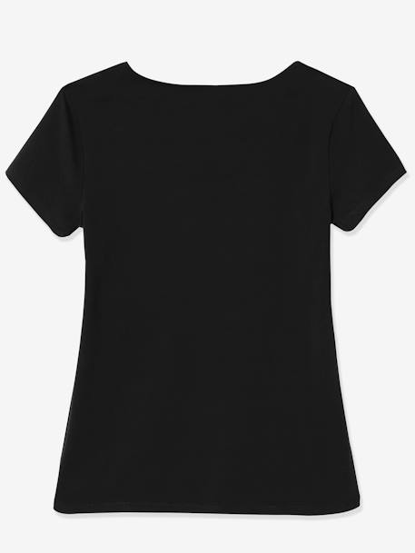 Lot de 2 T-shirts cache-coeur grossesse et allaitement LOT MARINE/GRIS+noir+rose pâle - vertbaudet enfant 