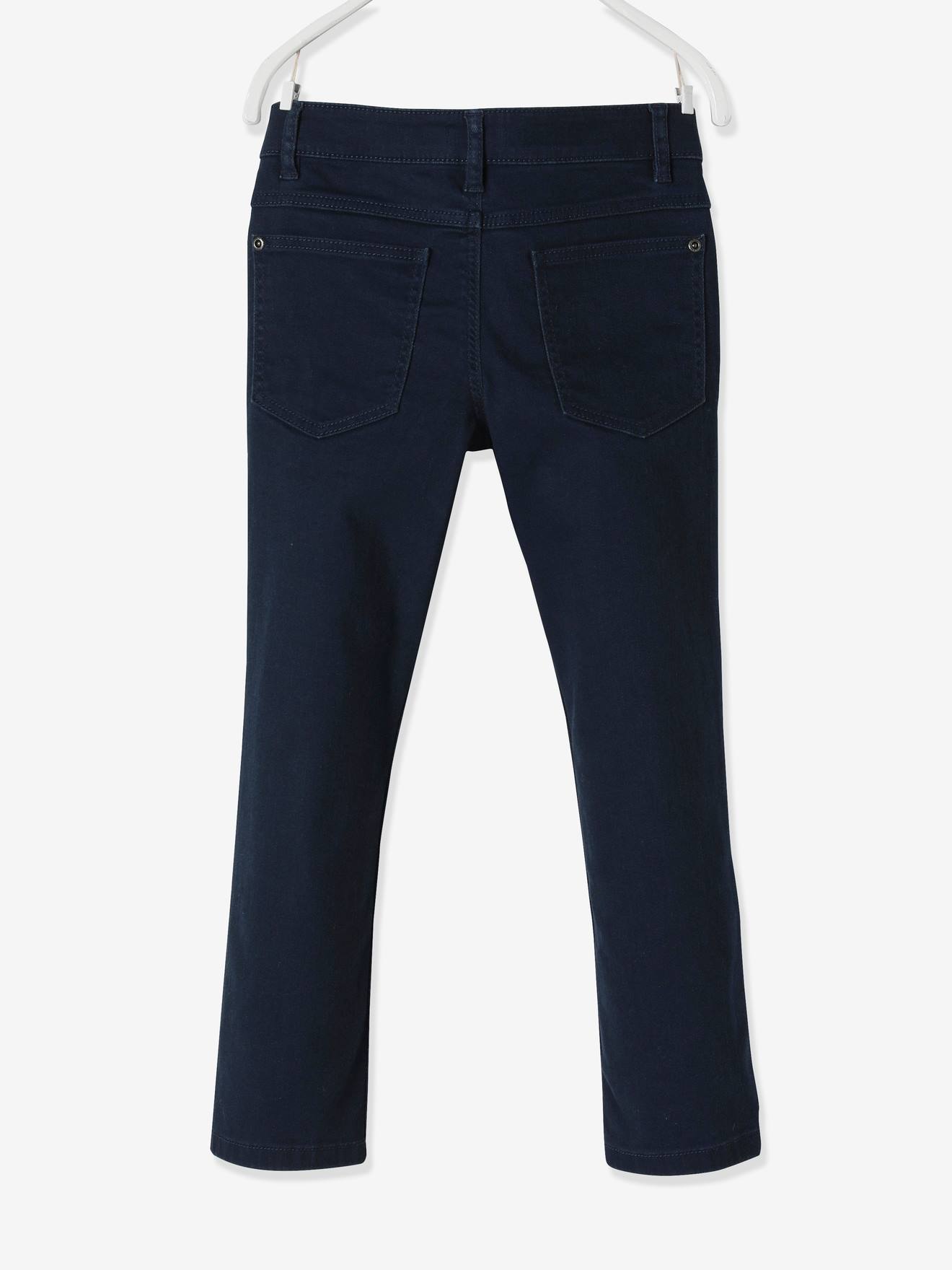 coloured straight leg jeans