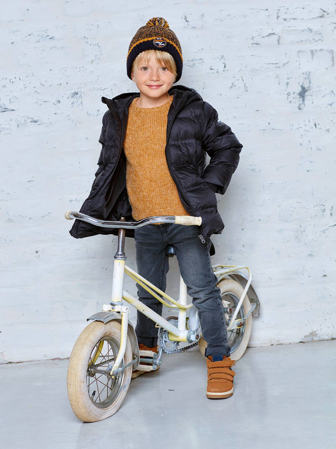 doudoune marron enfant