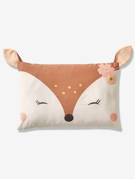 Taie D Oreiller Bebe Foret Enchantee Oeko Tex Ecru Multicolore Linge De Lit Deco