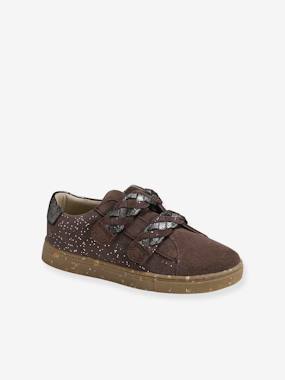 Shoes-Girls Footwear-Touch-Fastening Leather Trainers for Girls, Designed for Autonomy