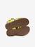 Sandales multi-brides cuir fille CAMEL+jaune+Jaune fluo+ROSE - vertbaudet enfant 