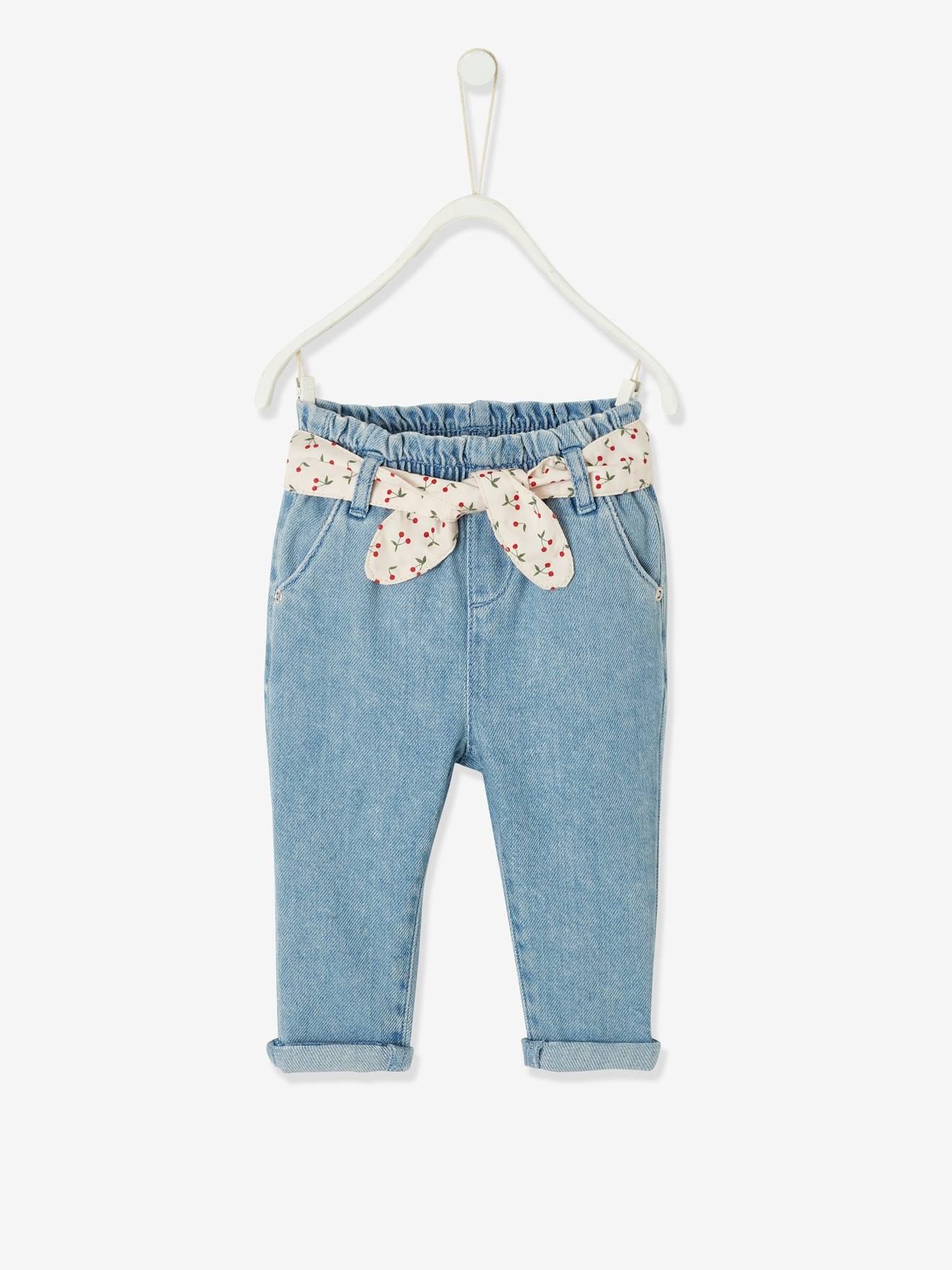 Jean Avec Ceinture En Tissu Bebe Double Stone Bebe