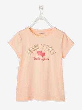 Fille-T-shirt, sous-pull-T-shirt Basics à message détails irisés fille