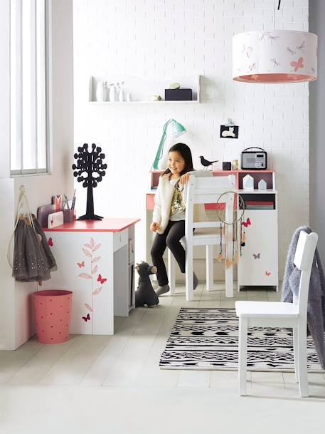 Corbeille en métal papillons ROSE - vertbaudet enfant 