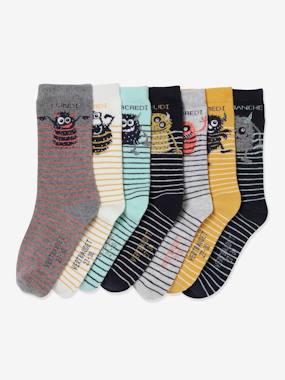 -Pack of 7 Pairs of Monster Socks for Every Day of the Week