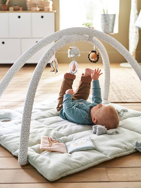 Activity Mat With Arch In Cotton Gauze Tanzania Theme Green Toys