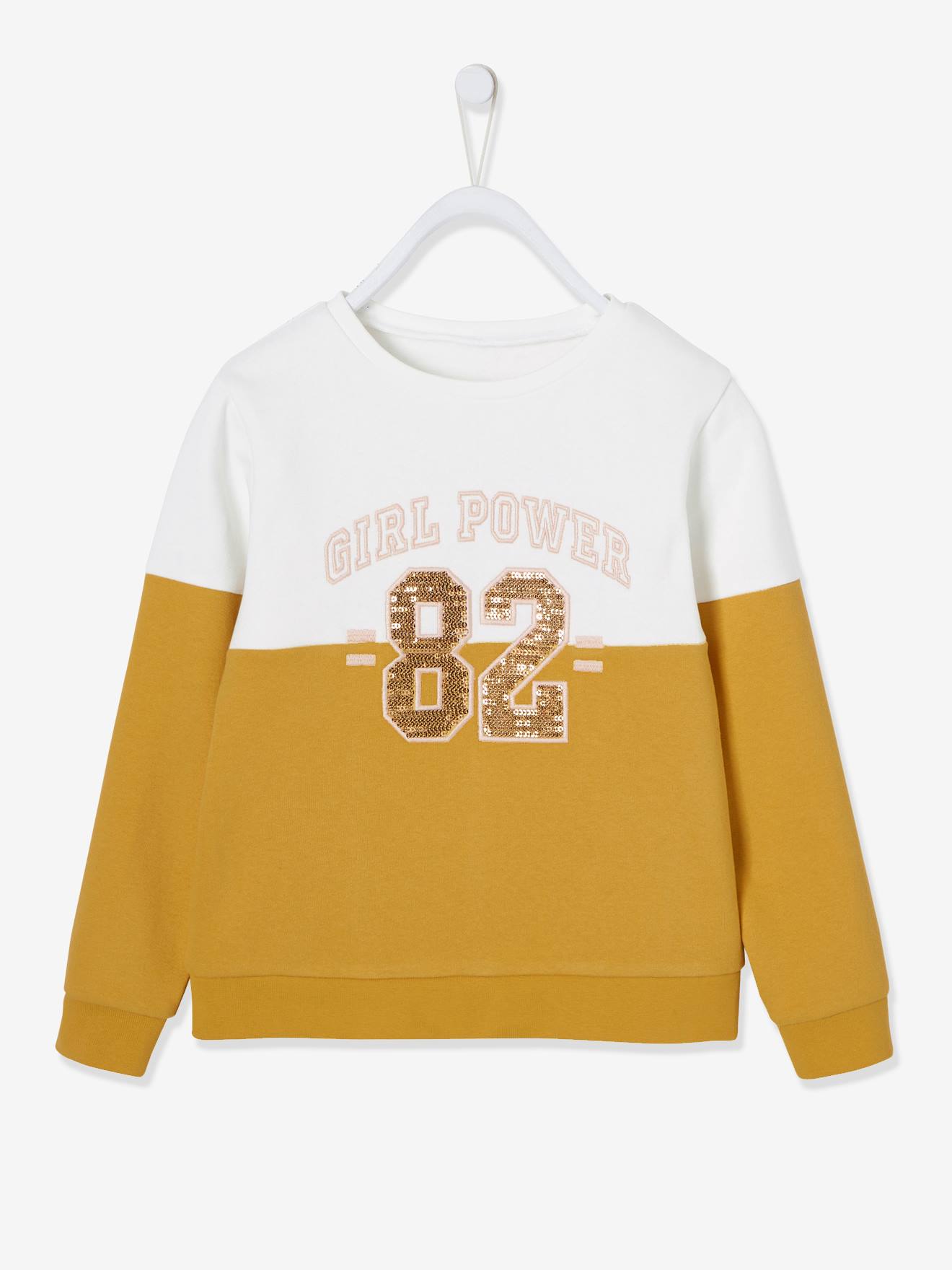 yellow sweatshirt for girls