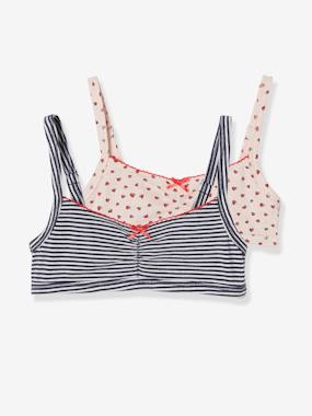 Girls-Pack of 2 Crop Tops with Prints for Girls