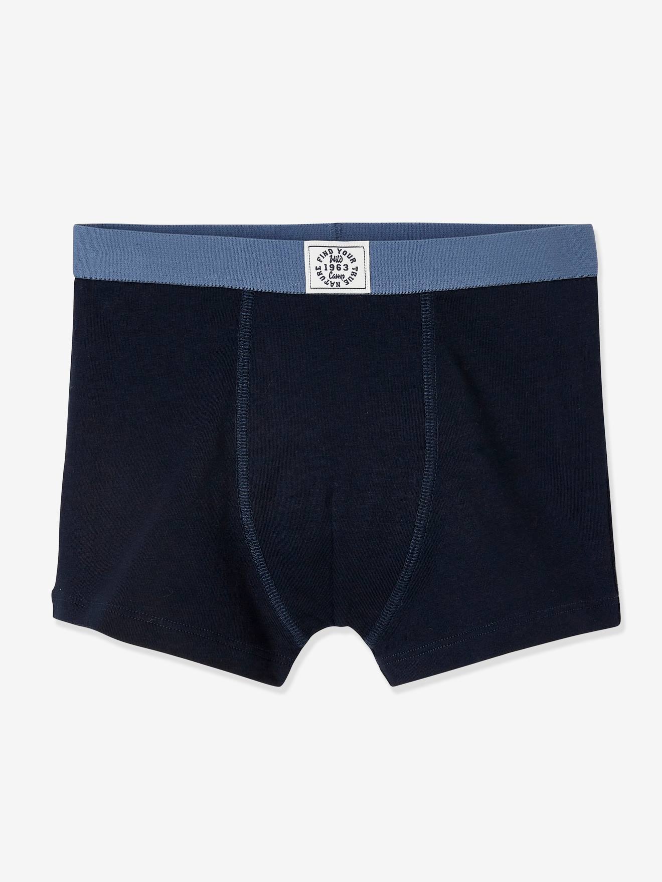 Pack of 5 Boxers for Boys blue Boys