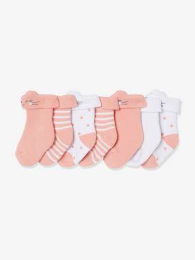 -Pack of 7 Pairs of Bouclé Knit Socks for Babies