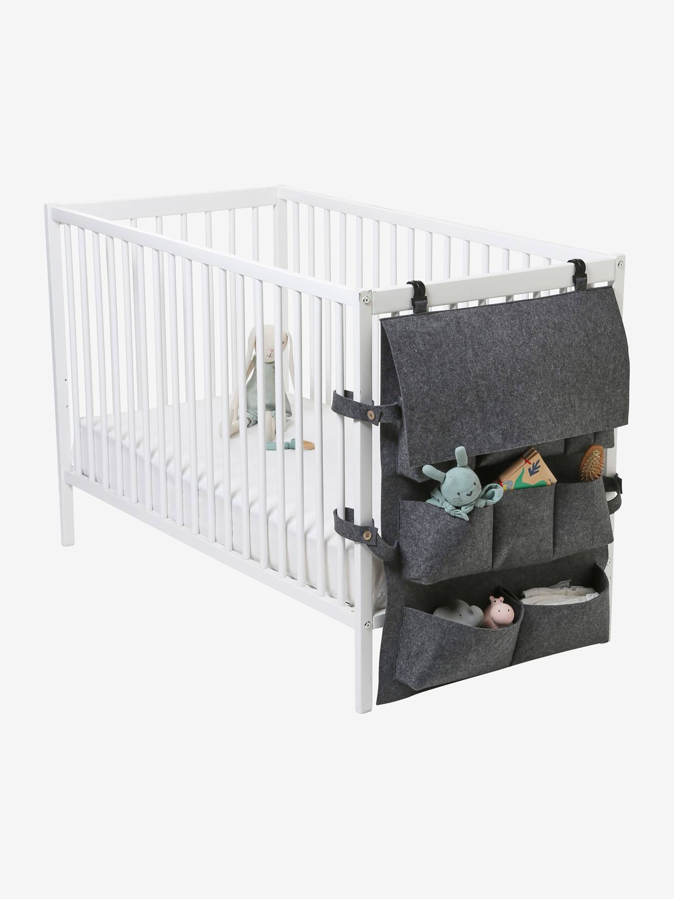 Organisateur A Suspendre Vertbaudet Pour Lit De Bebe Gris