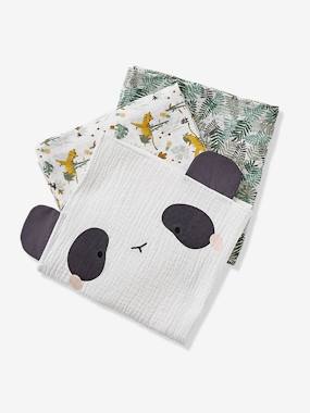 Nursery-Pack of 3 Muslin Squares, Hanoi Theme