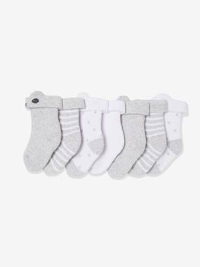 -Pack of 7 Pairs of Bouclé Knit Socks for Babies