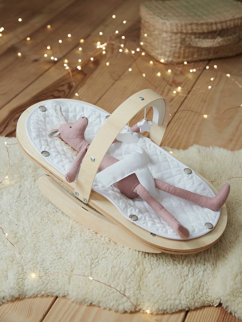 Wooden Baby Bouncer for Dolls FSC® Certified wood/white, Toys