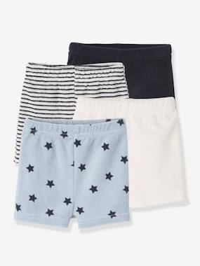 Baby-Shorts-Pack of 4 Terry Cloth Shorts, for Babies