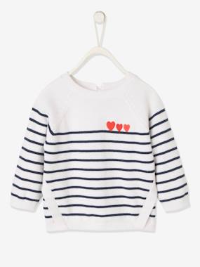 Baby-Jumpers, Cardigans & Sweaters-Embroidered Sailor-type Jumper for Babies