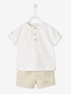 Ensemble De Ceremonie Bebe Chemise Short Et Ceinture Blanc Bebe