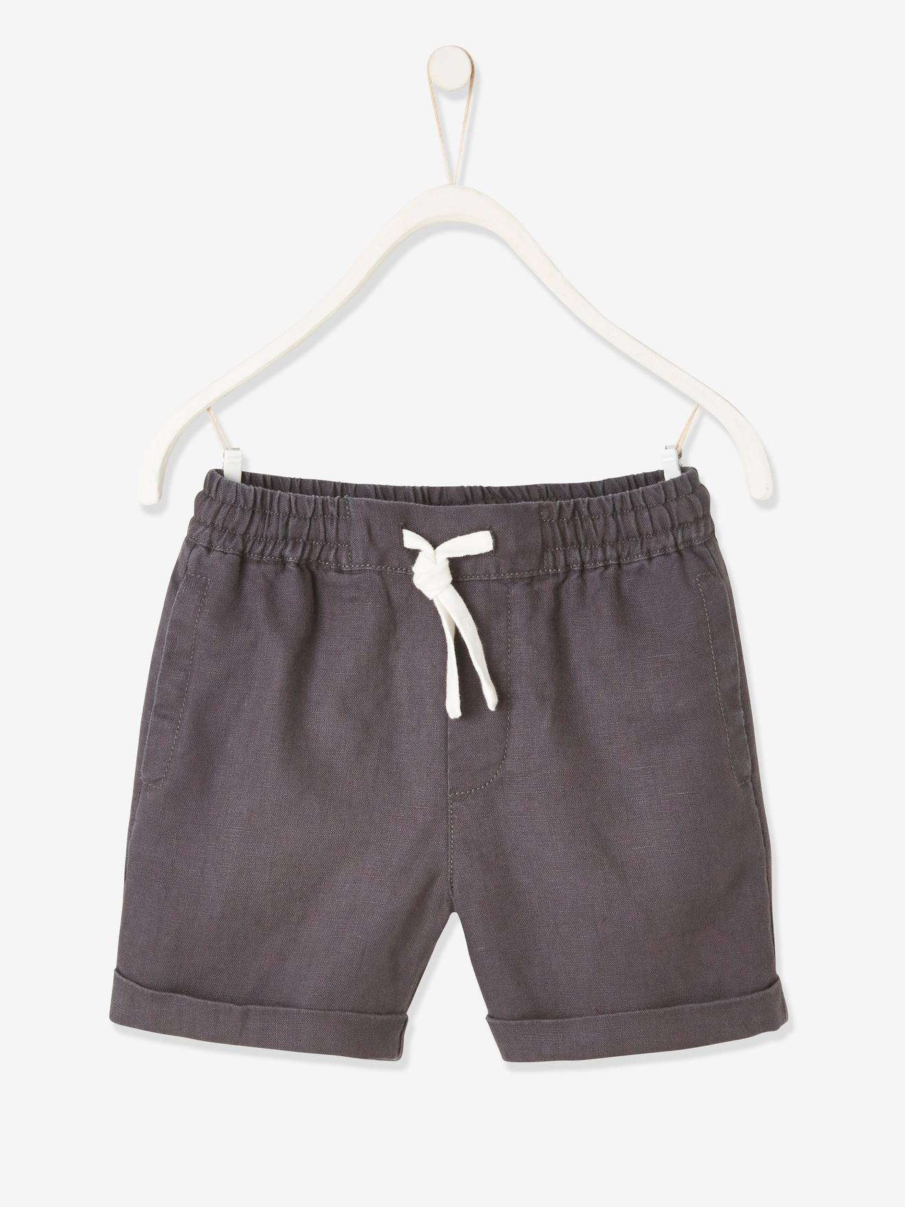 Shorts in Cotton/Linen for Boys, Easy 