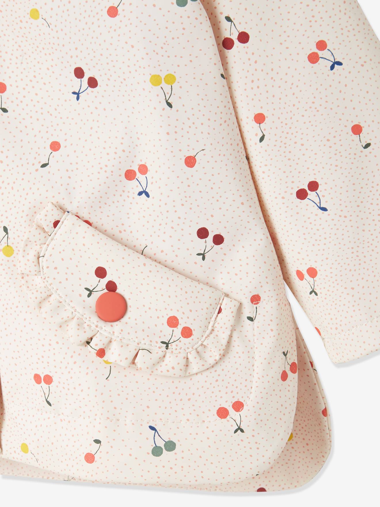 Cire Avec Capuche Bebe Fille Ivoire Imprime Bebe