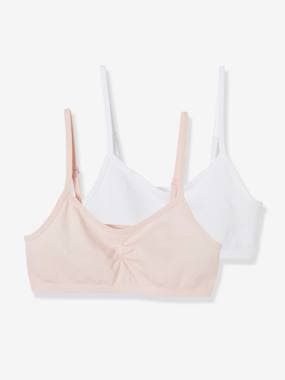 Fille-Sous-vêtement-Lot de 2 brassières fille en microfibre