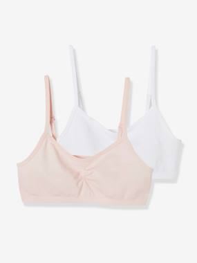 Girls-Pack of 2 Crop Tops in Microfibre for Girls
