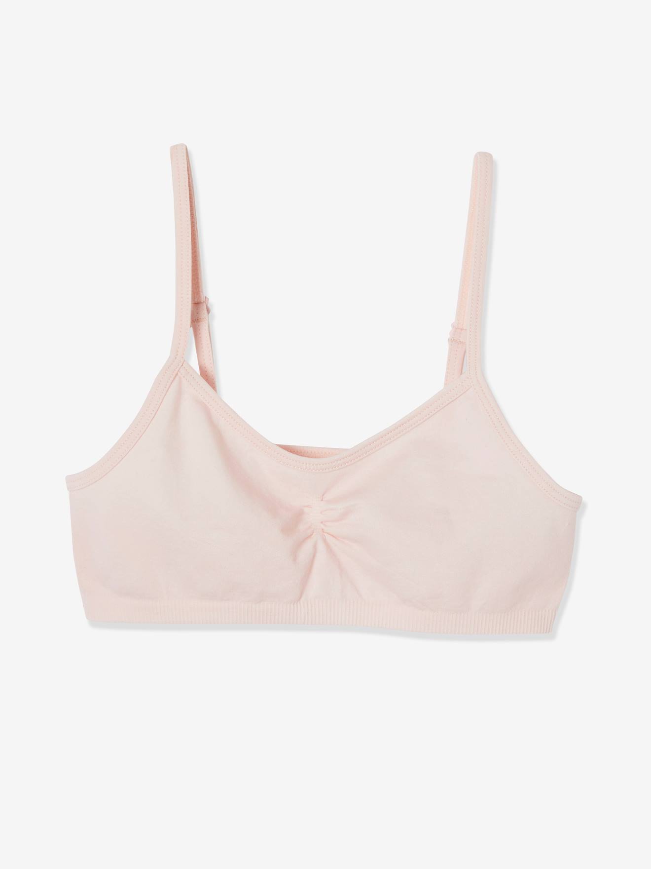 Lot de 2 brassières fille en microfibre - rose clair uni, Fille