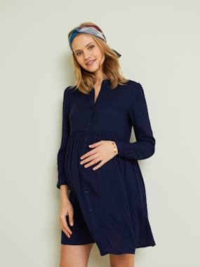 Maternity-Nursing Clothes-Plain Shirt Dress, Maternity & Nursing Special