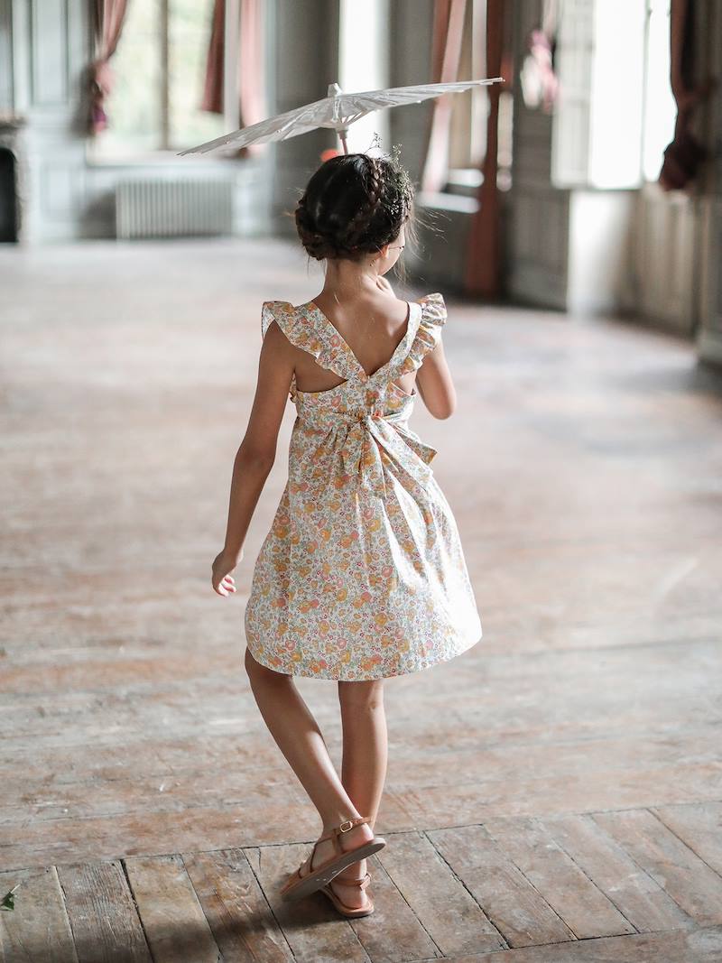 Robe de cérémonie Jade CYRILLUS liberty félicité, Fille