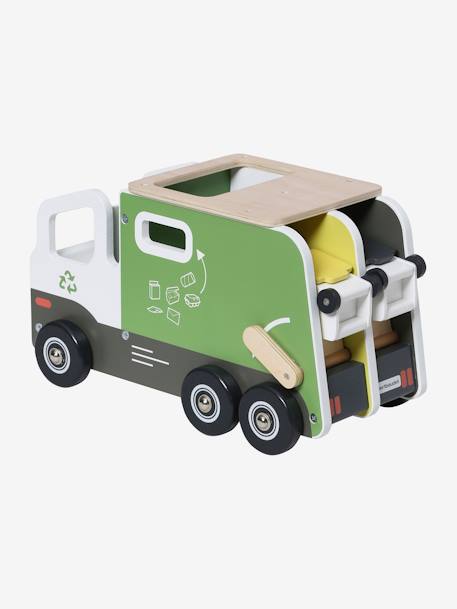 Camion de tri sélectif en bois FSC® multicolore - vertbaudet enfant 