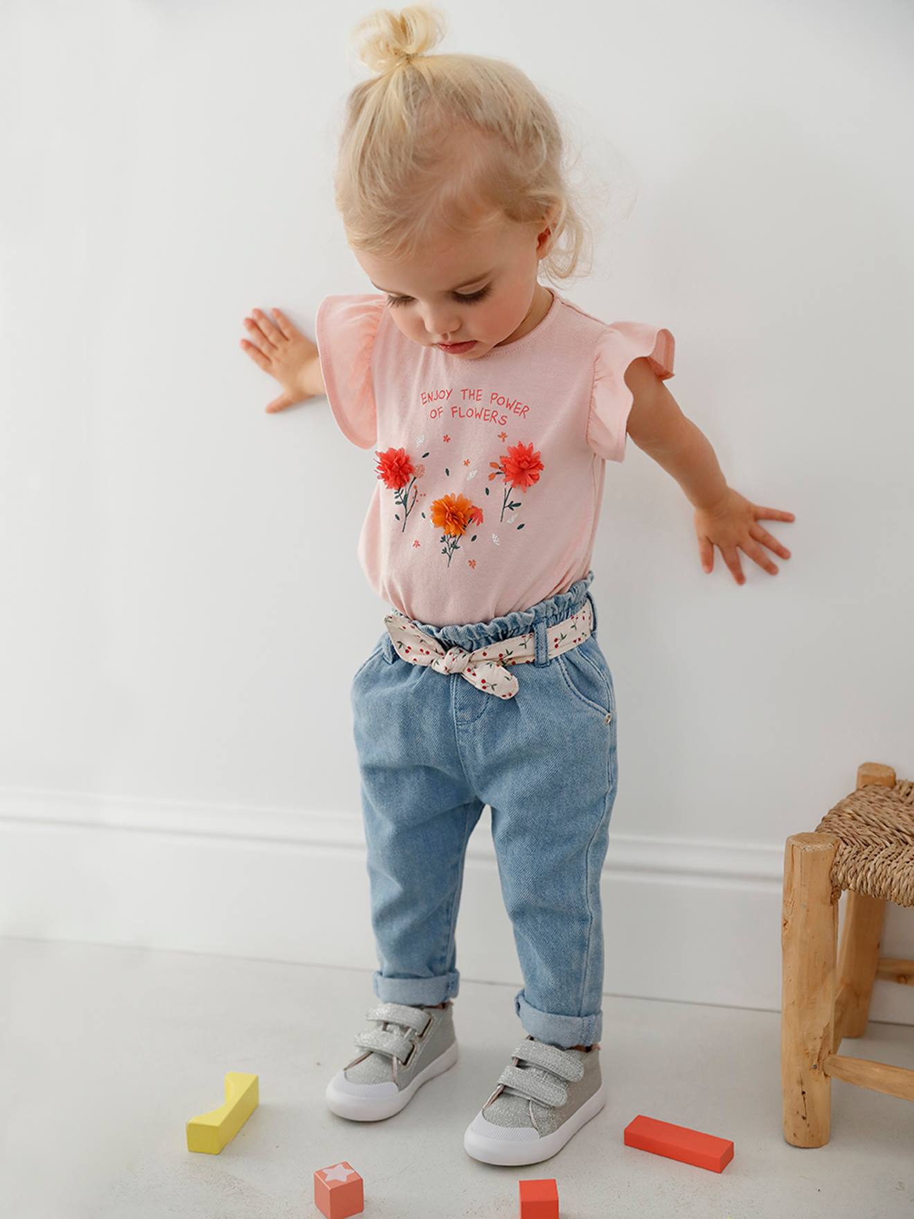 Short Fille En Gaze De Coton VERTBAUDET - Ceinture Fantaisie à Nouer - Coupe Large Et élastique - Poches Sur Les Côtés - 100% Coton