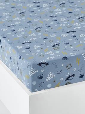 Bedding & Decor-Children's Fitted Sheet, Cosmos Theme