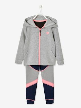 Girls-Outfits-Sports Combo in Techno Fabric, for Girls
