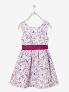 Girls-Occasion Wear Dress with Floral Print, for Girls