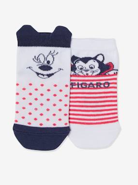 -Pack of 2 Pairs of Socks, Disney Minnie Mouse & Figaro®