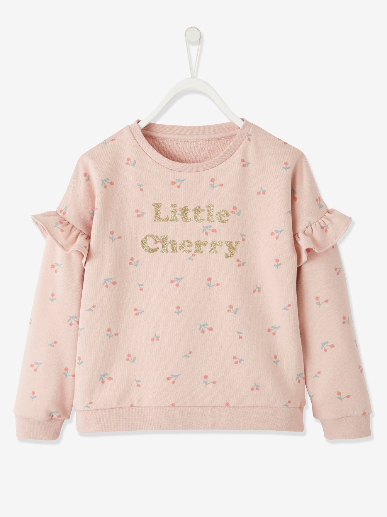 pink and white striped sweatshirt