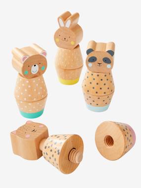Toys-Baby & Pre-School Toys-Early Learning & Sensory Toys-Screw-On Animals Game - Wood FSC® Certified
