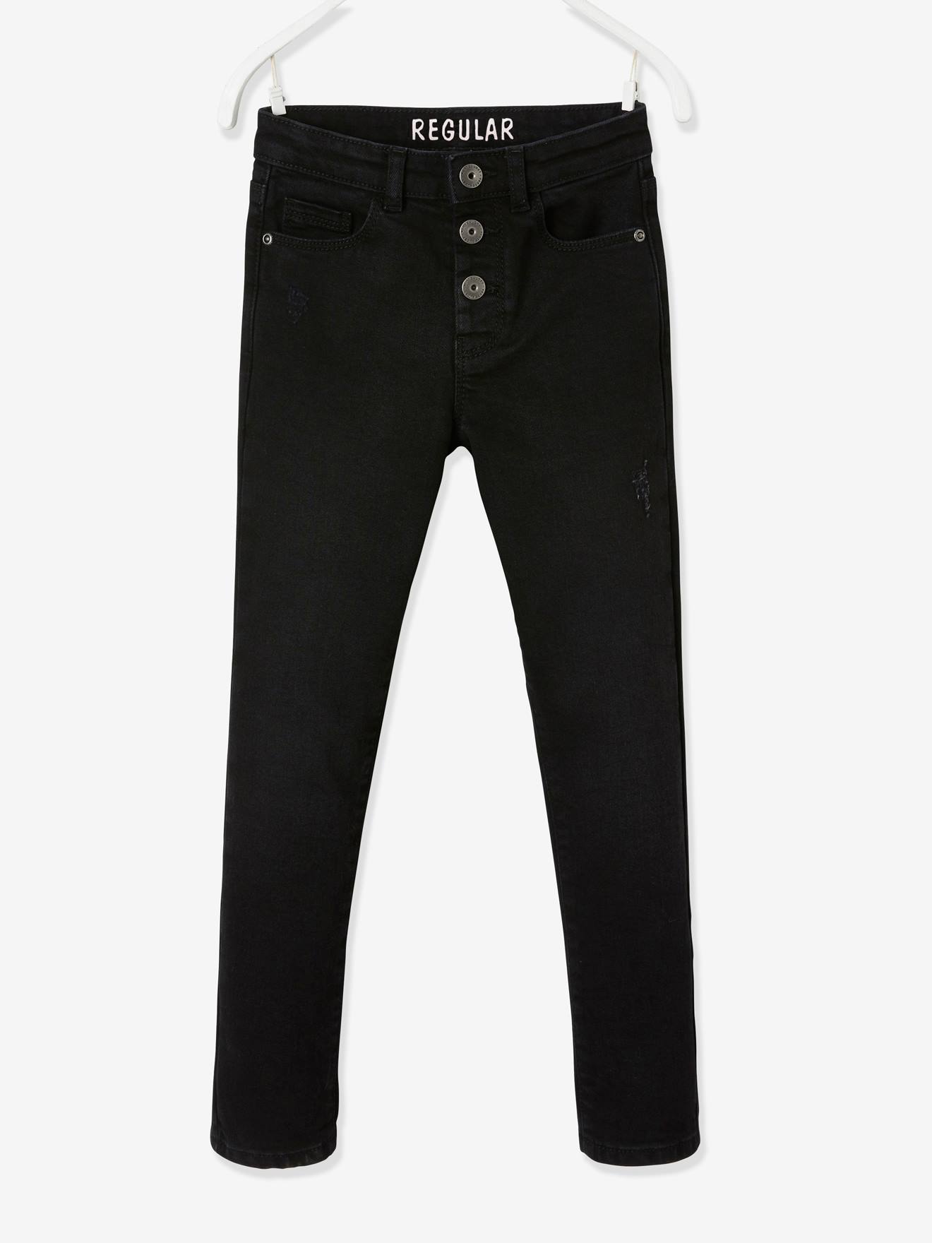 ladies black straight leg jeans