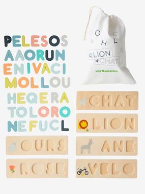 Toys-Educational Games-Words Puzzle - French Version in FSC® Certified Wood