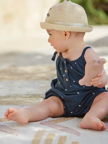 Combinaison Courte Bebe En Molleton Bleu Ardoise Fonce Imprime Bebe Combinaison Courte Bebe En Molleton Bleu Ardoise Fonce Imprime Bebe
