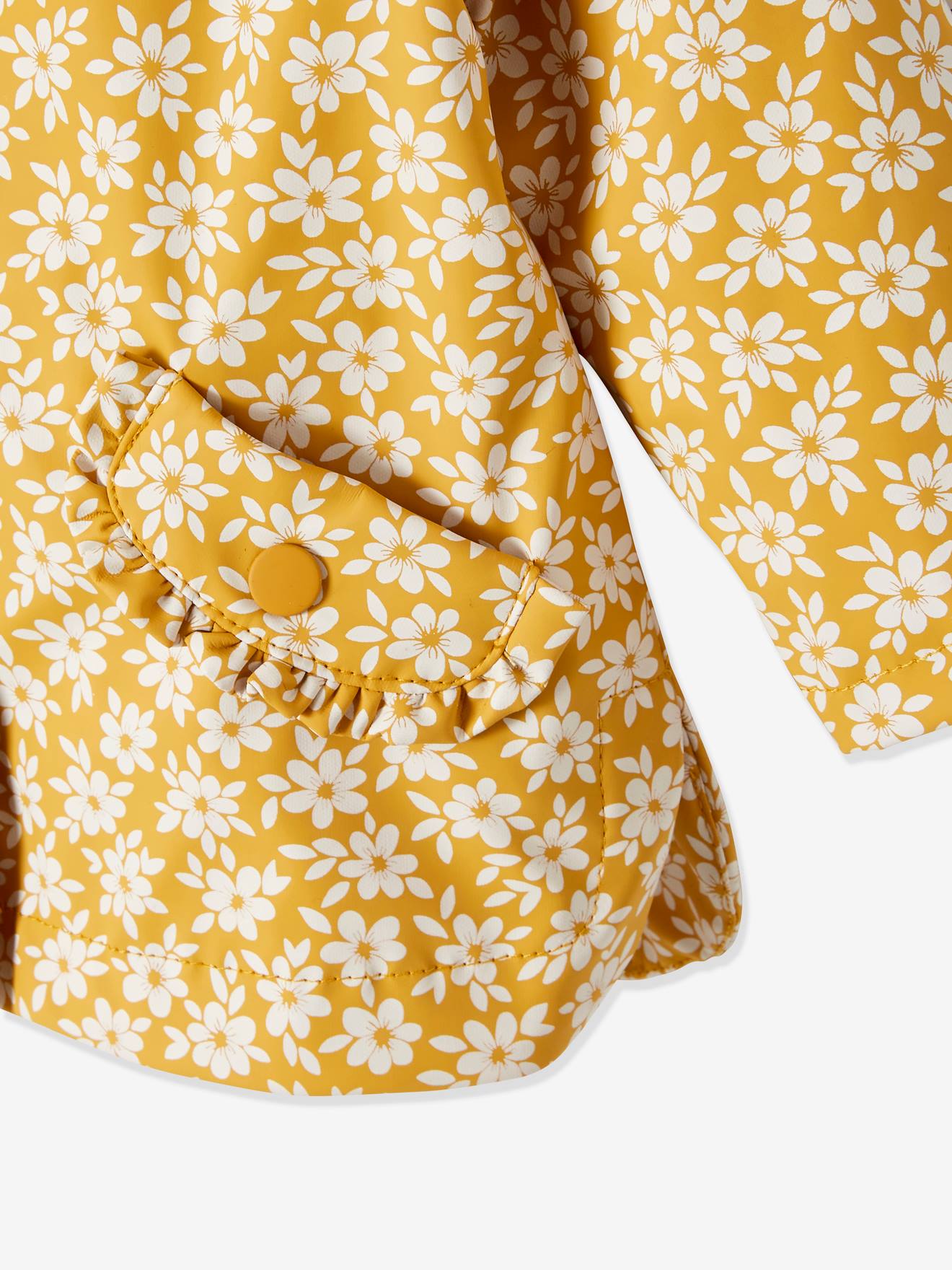 Cire Avec Capuche Bebe Fille Ivoire Imprime Bebe