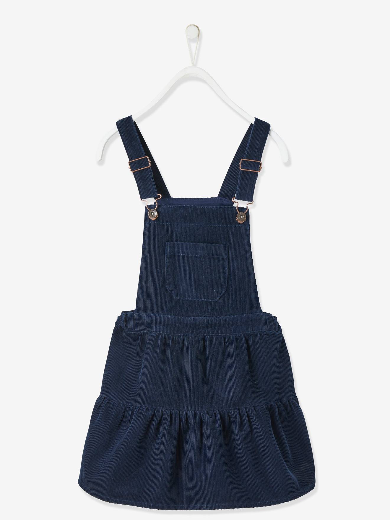 blue dungaree dress