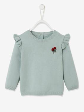 -Top with Ruffles, Cherries with Pompoms, for Babies