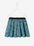Reversible Skirt, Plain or with Floral Print, for Girls Blue+Camel+ORANGE MEDIUM SOLID - vertbaudet enfant 