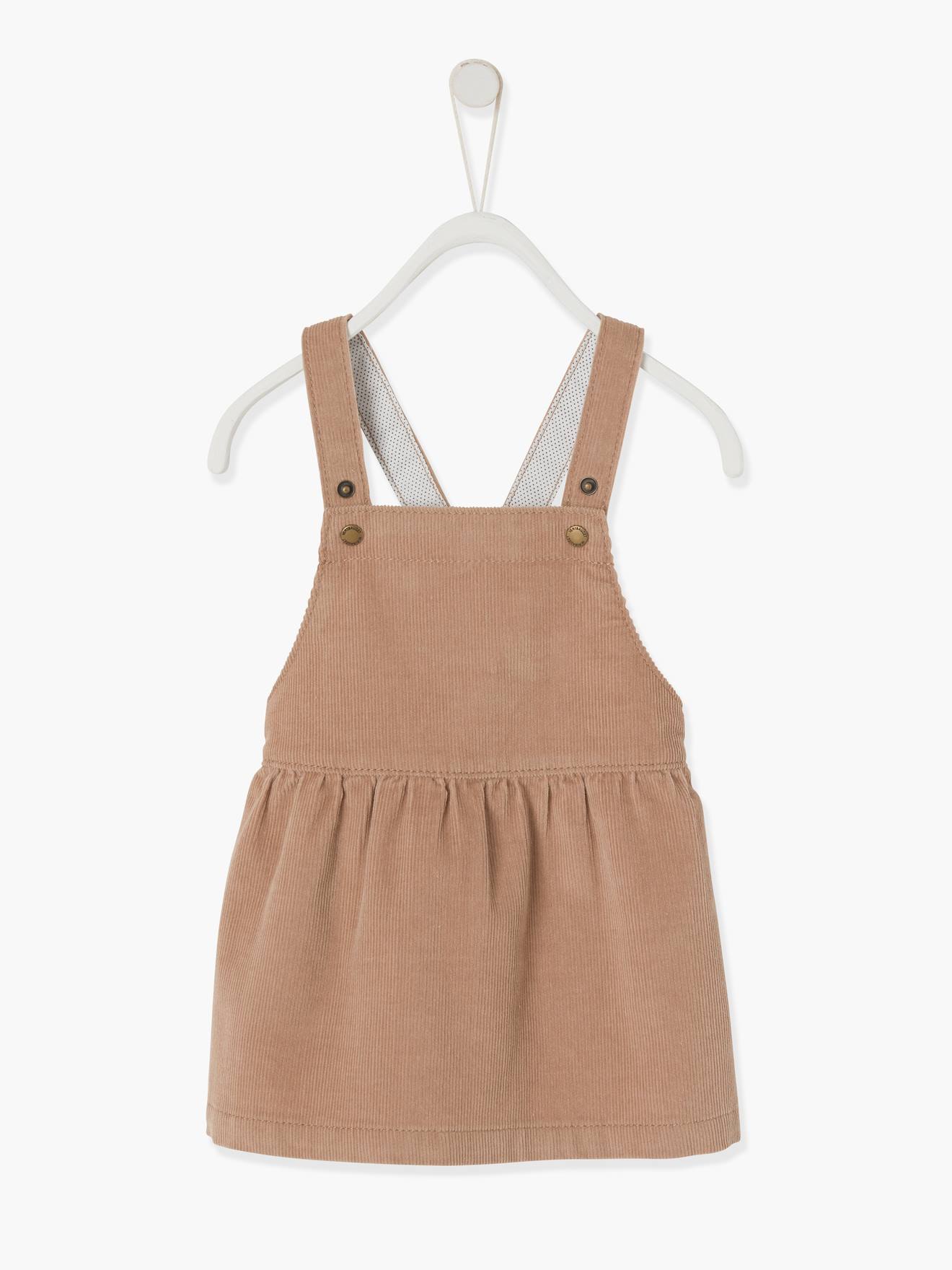 girls cord dungaree dress