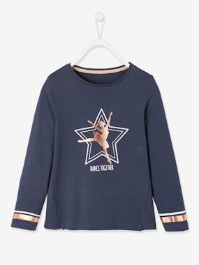 -Sports Top, Ballerina & Star with Iridescent Details, for Girls