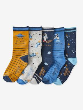 Sportwear-Pack of 5 Pairs of Galaxy Socks, Oeko-Tex®