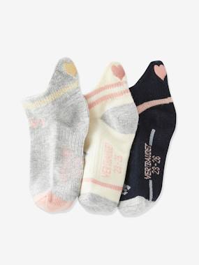 Girls-Pack of 3 Pairs of Oeko-Tex® Sports Trainer Socks, Love